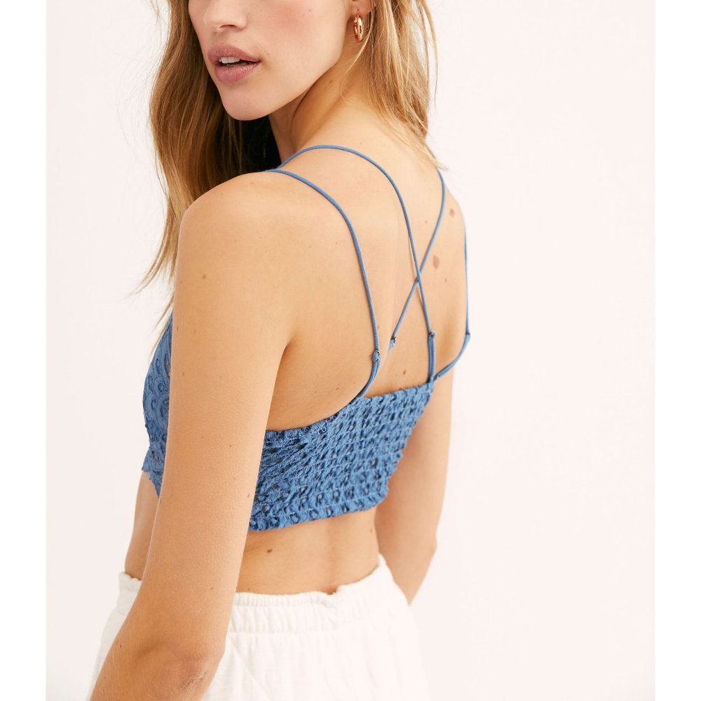 NWT Free People Adella Bralette / Hawaiian Blue - Picture 2 of 3
